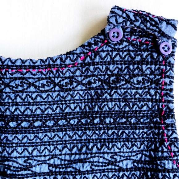 Tea Collection Reversible Blue/Pink Cotton Dress 3 - Picture 6 of 11